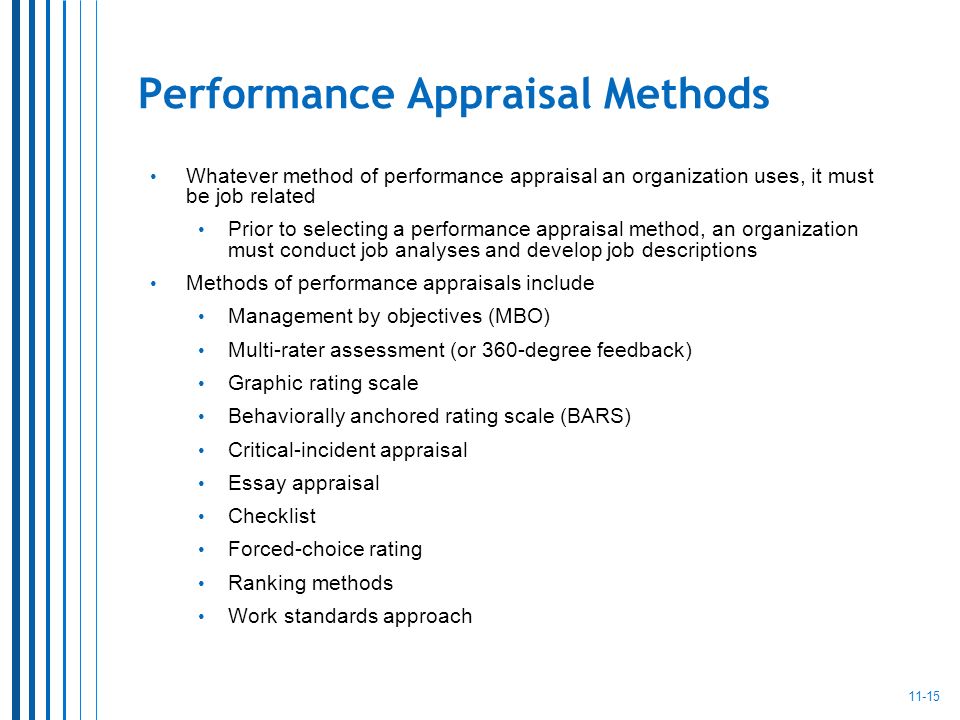 The Essay Method of Performance Appraisal